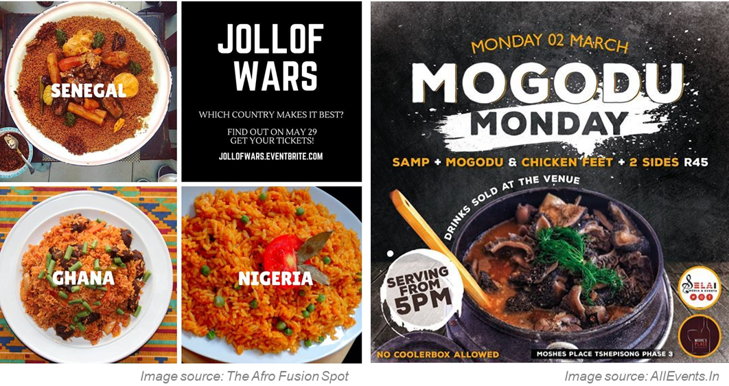 Jollof wars and mogodu Mondays